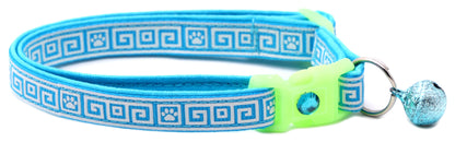 Greek Key Breakaway Cat Collar-7