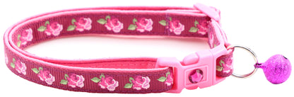 Pink Tea Party Roses Breakaway Cat Collar-11