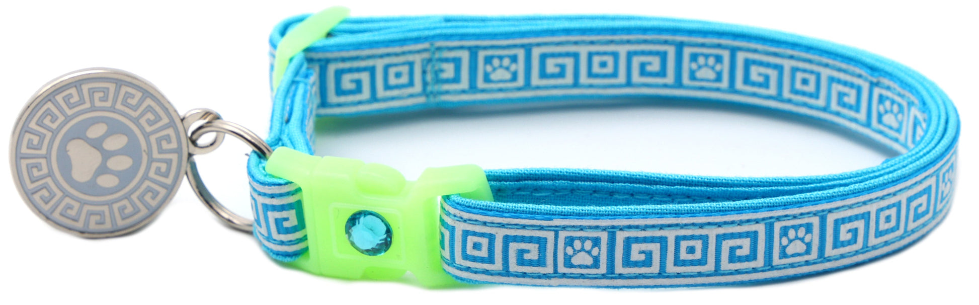 Greek Key Breakaway Cat Collar-18