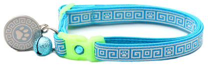 Greek Key Breakaway Cat Collar-30