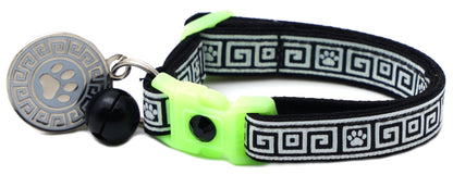 Greek Key Breakaway Cat Collar-38