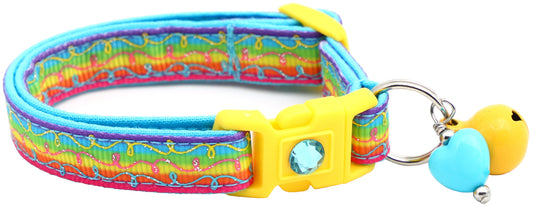 Rainbow Doodle Swirls Cat Collar-0