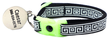 Greek Key Breakaway Cat Collar-44