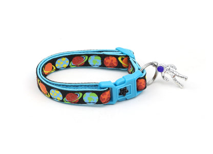 Planets on Black Cat Collar-1